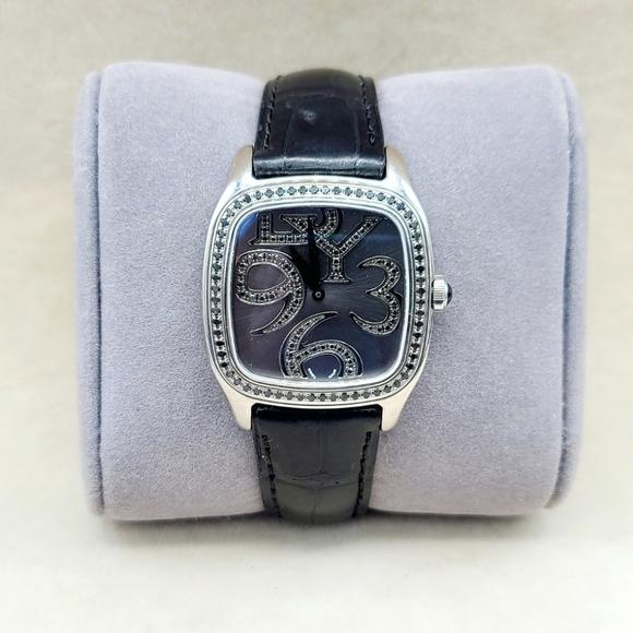 David Yurman 32mm Thoroughbred Quartz Watch With Black Diamonds - Picture 1 of 16